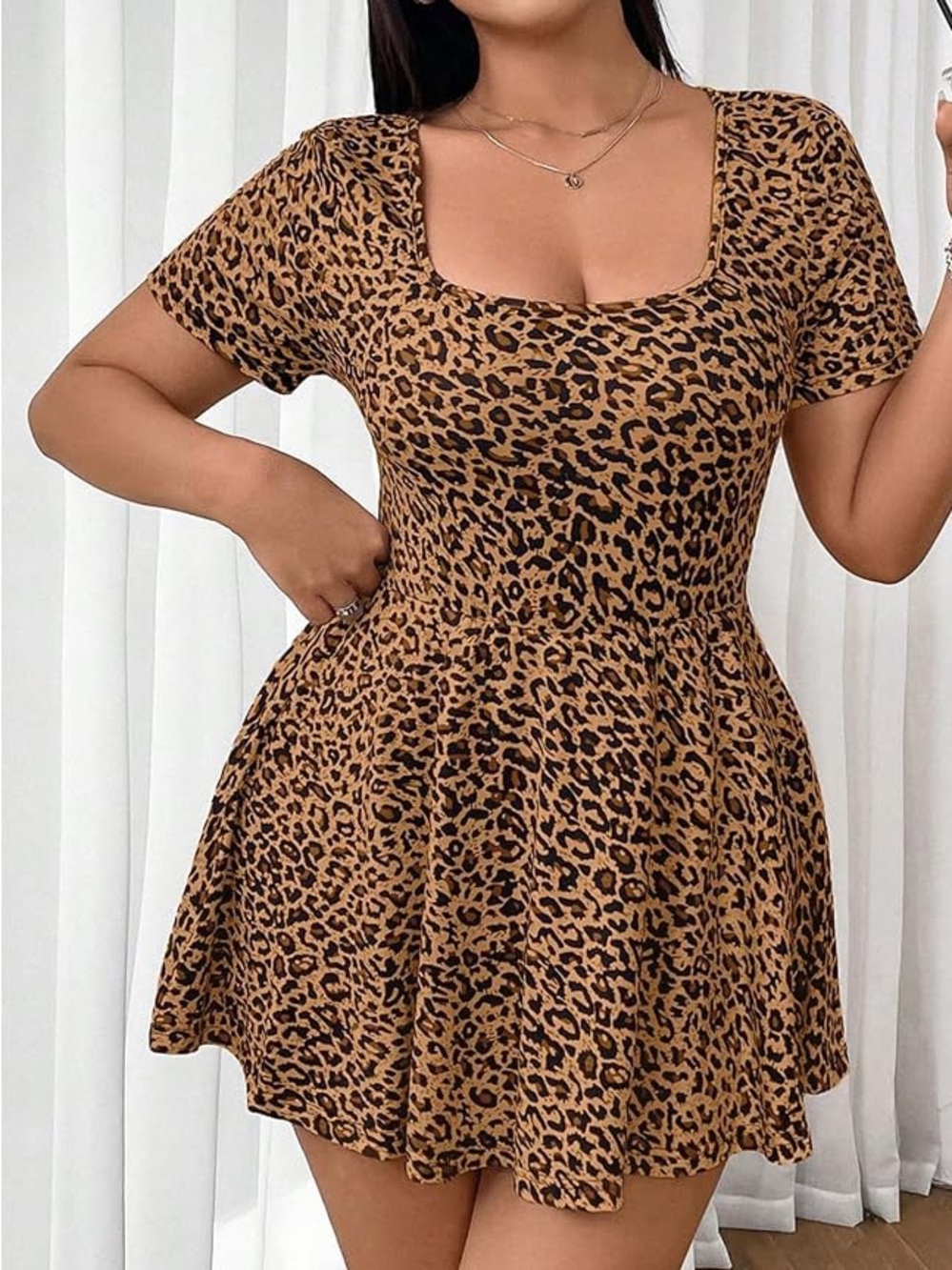 Women’s short sleeve dress with built in shorts